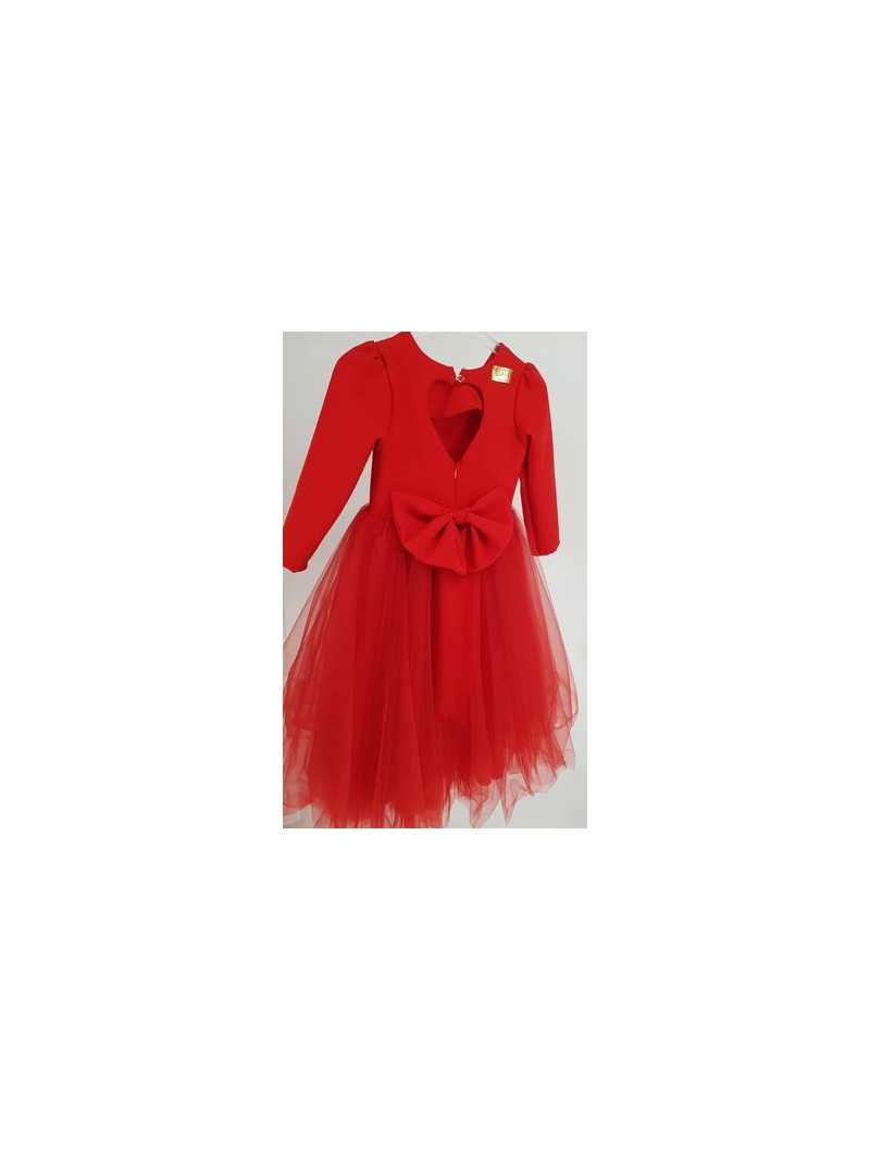 Dievčenské spoločenské šaty červené