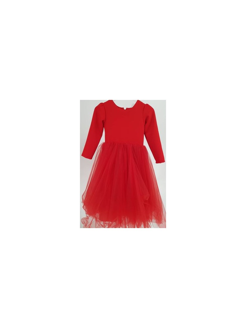 Dievčenské spoločenské šaty červené