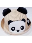 Dievčenský slamený klobúk Panda