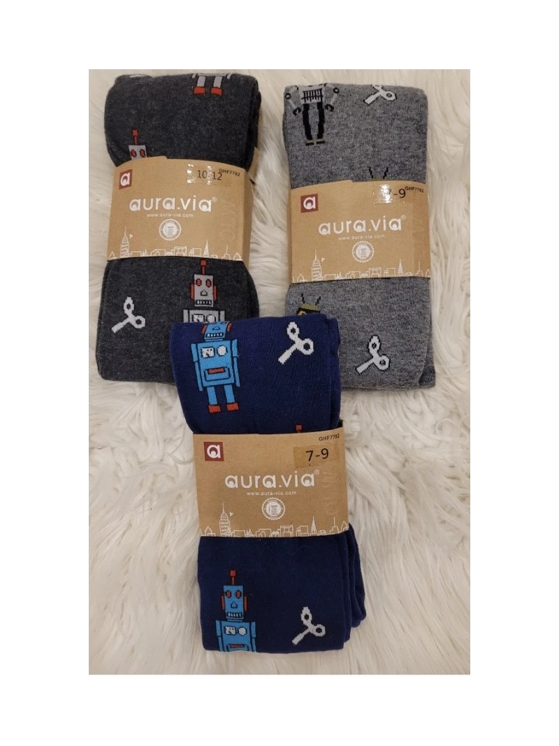 Chlapčenské pančuchy viac farieb motív robot