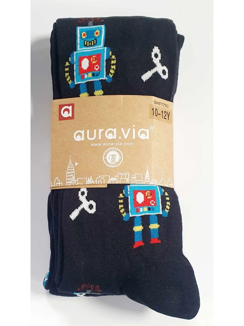 Chlapčenské pančuchy viac farieb motív robot