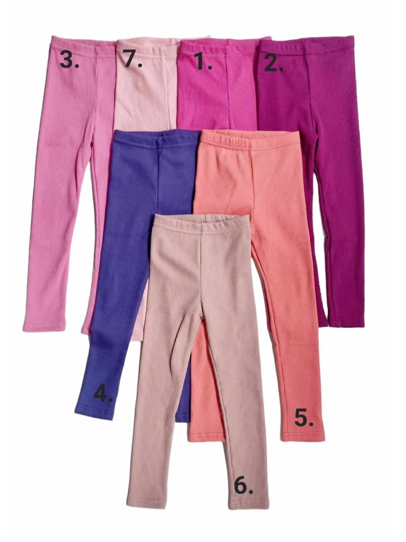 Dievčenské rebrované legíny viac farieb