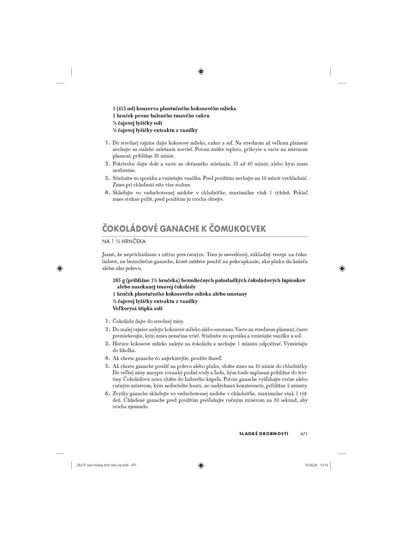 Kniha Život bez mlieka