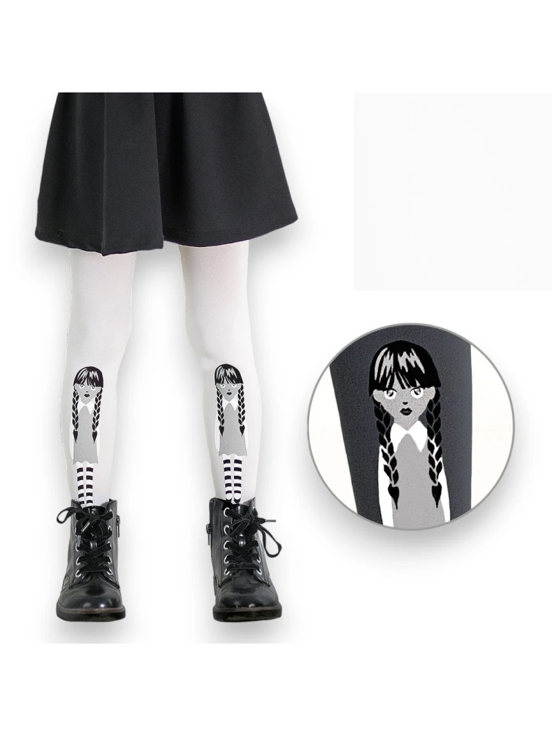 Dievčenské silonky BLACK - Wednesday GRAPHITE sivá