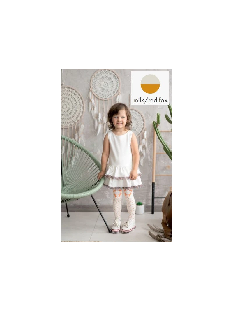 Detské pančuchy FOX - MILK RED/FOX