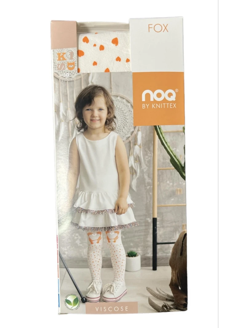 Detské pančuchy FOX - MILK RED/FOX