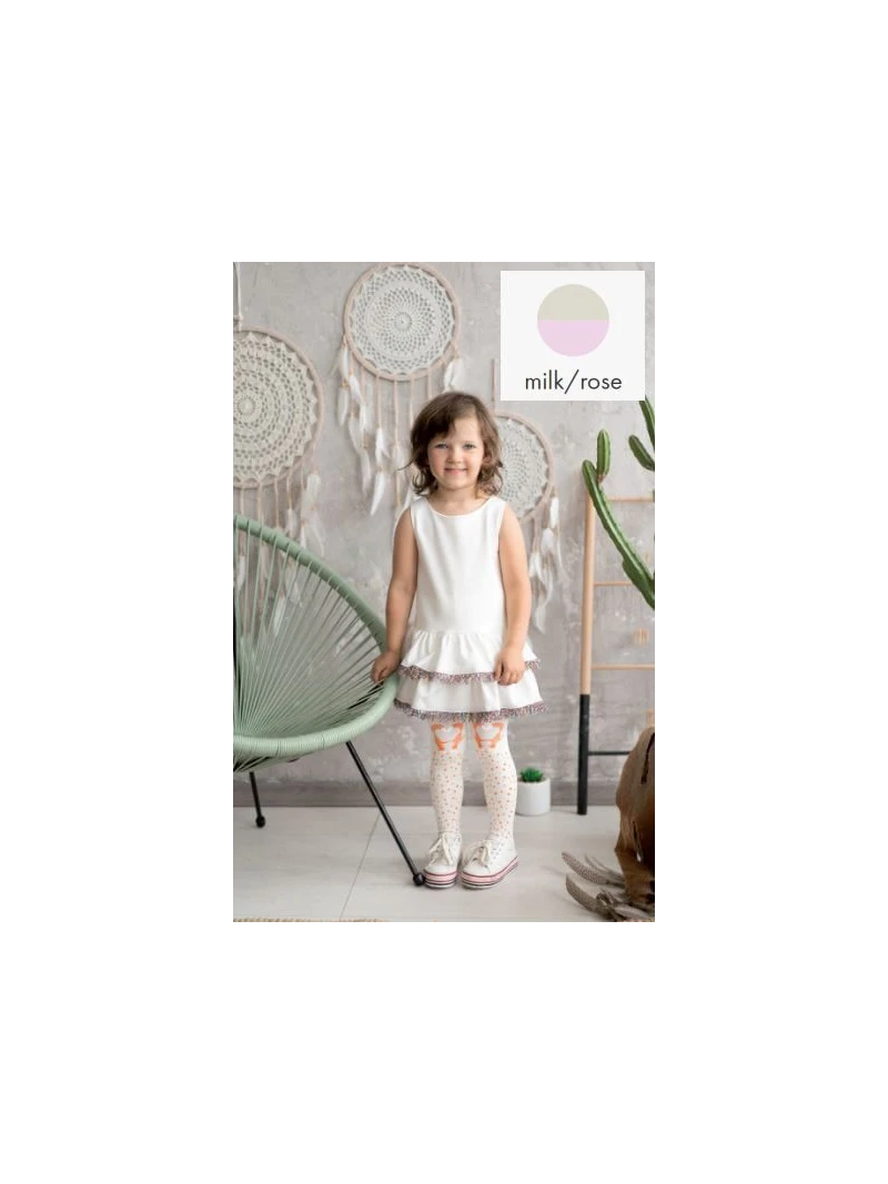 Detské pančuchy FOX - MILK ROSE