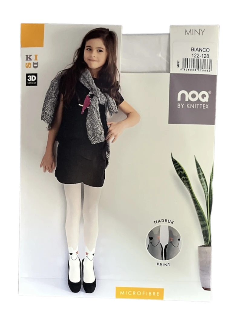 Dievčenské silonky MINY - BIANCO biela