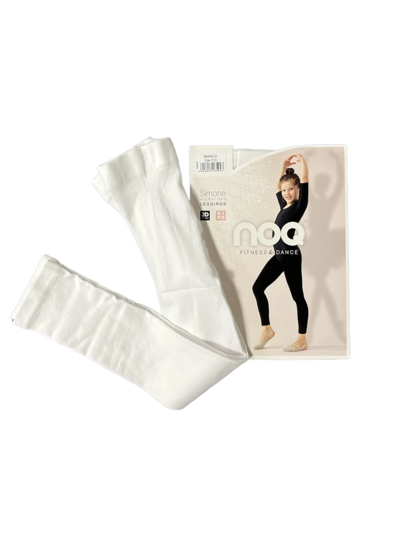 Dievčenské gymnastické legíny SIMONE - BIANCO biele