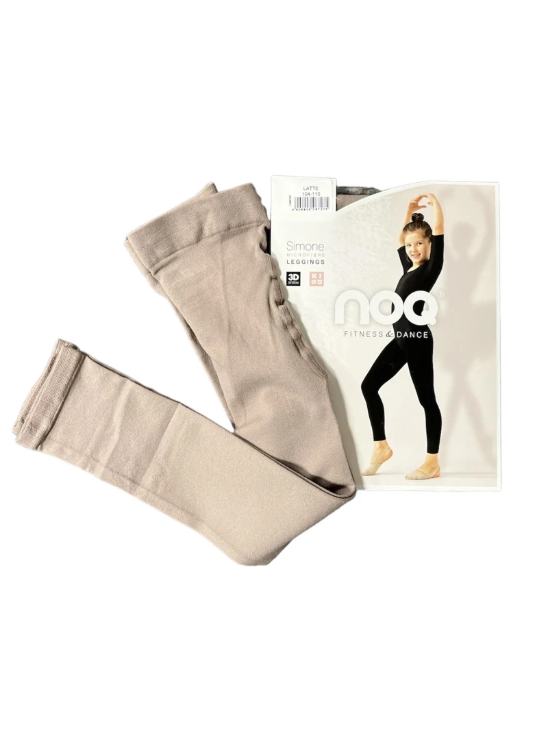 Dievčenské gymnastické legíny SIMONE - LATTE hnedé