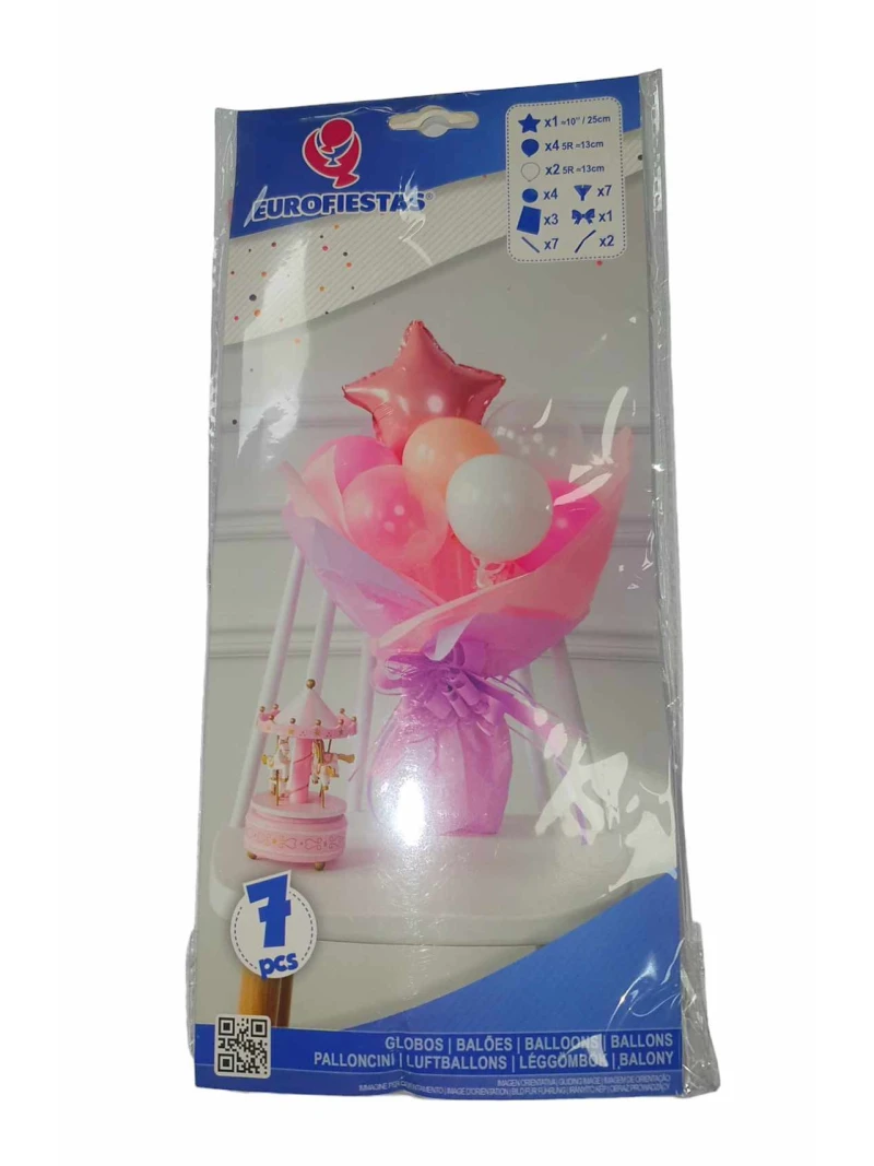 Balónová kytica 7 kusov v balení dva druhy