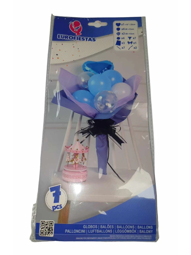Balónová kytica 7 kusov v balení dva druhy
