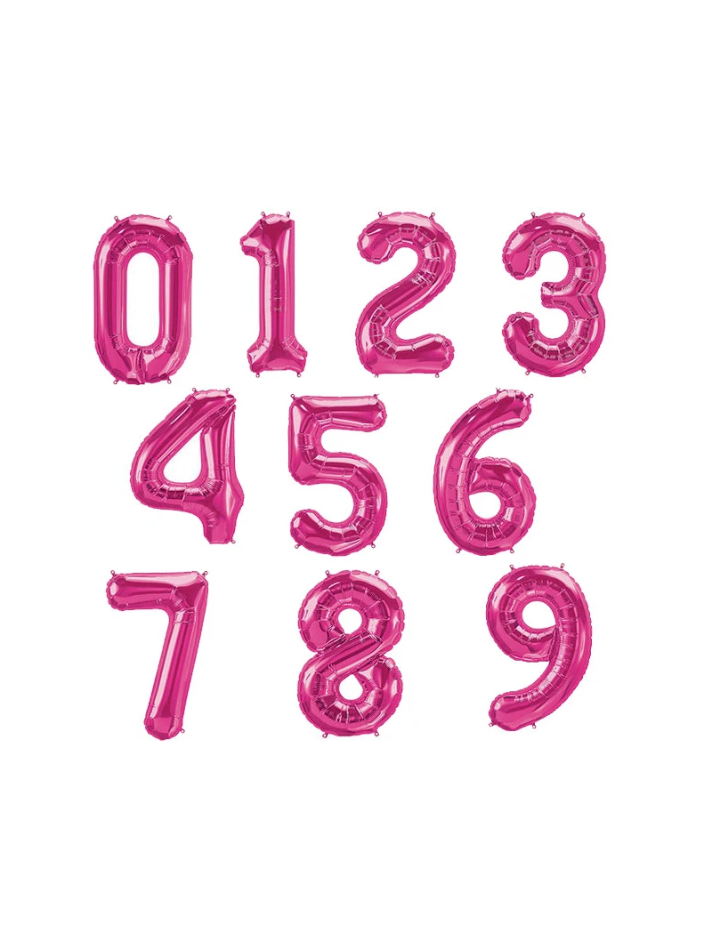 Fóliový rúžový MAXI balón - číslo (100cm)