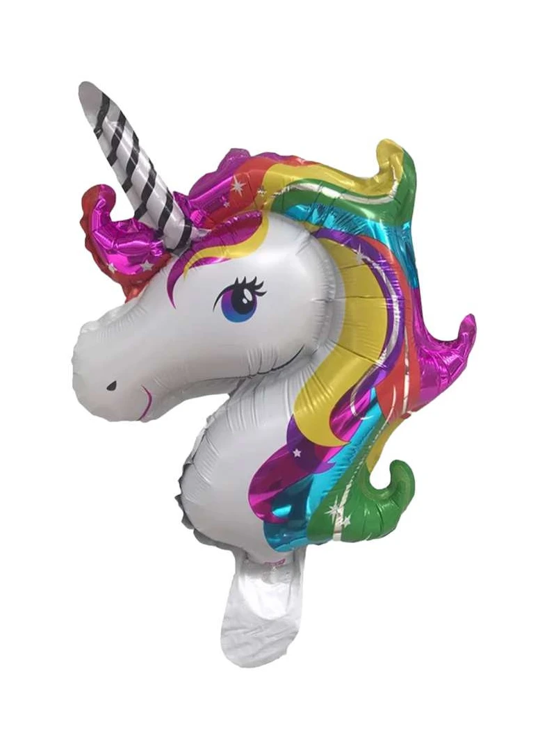 Viacfarebný balón s hlavou jednorožca