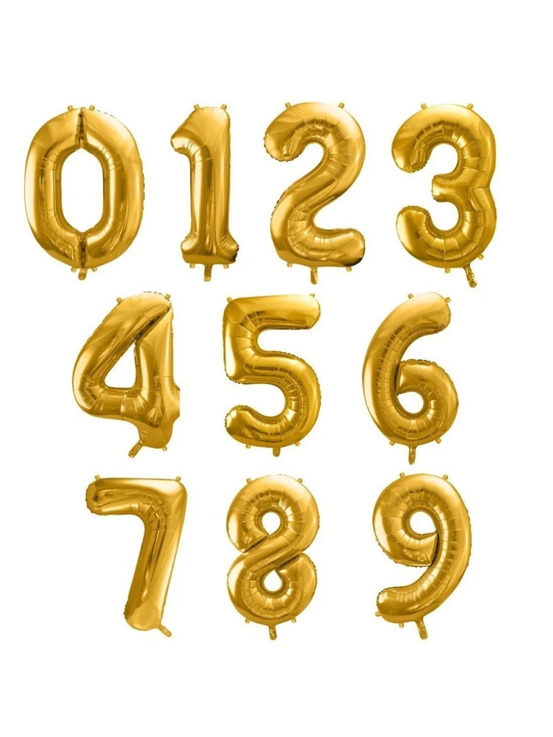 Fóliový zlatý MAXI balón - číslo (100cm)