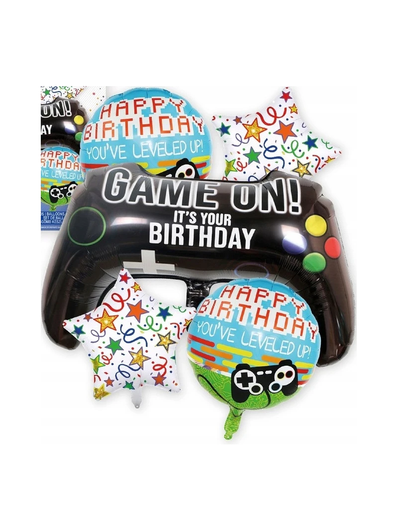 Sada 5 foliových balónov s tématikou videohier
