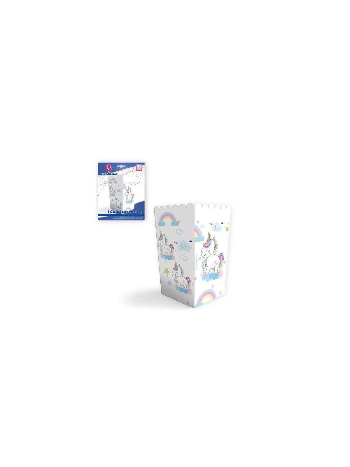 Popcorn box - UNICORN (3ks v balení)