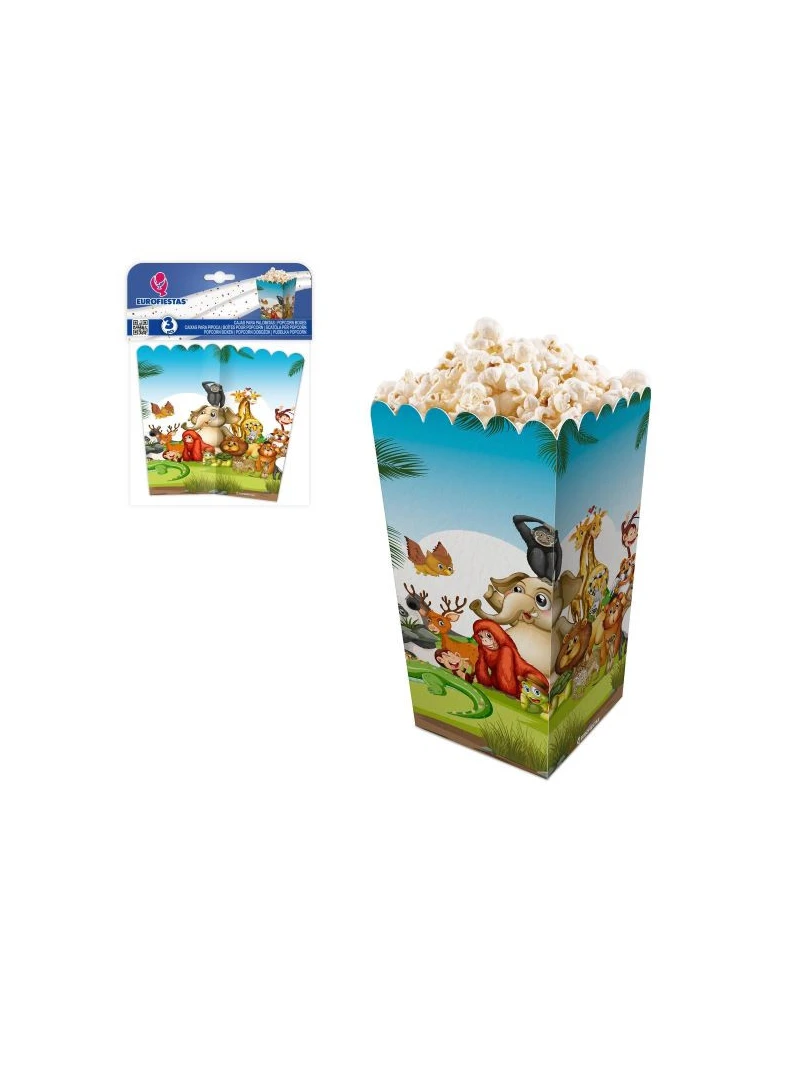 Popcorn box - ZVIERATKÁ (3ks v balení)