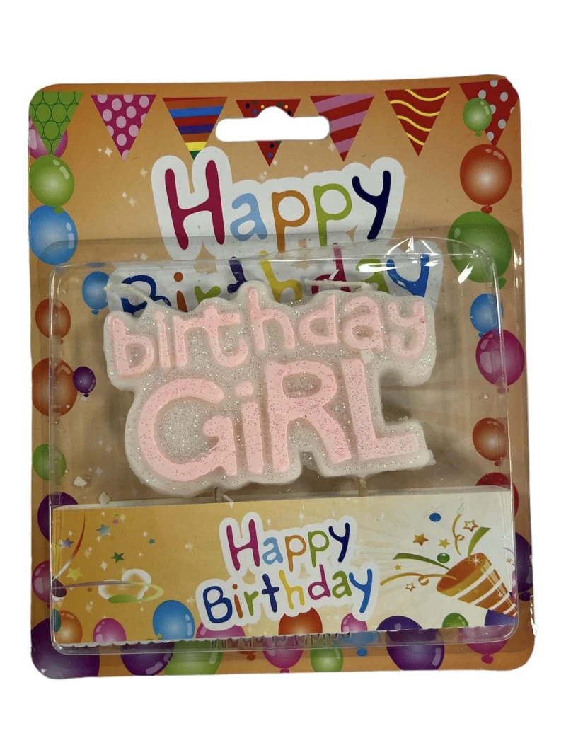 Narodeninová sviečka na tortu - BIRTHDAY GIRL/BOY