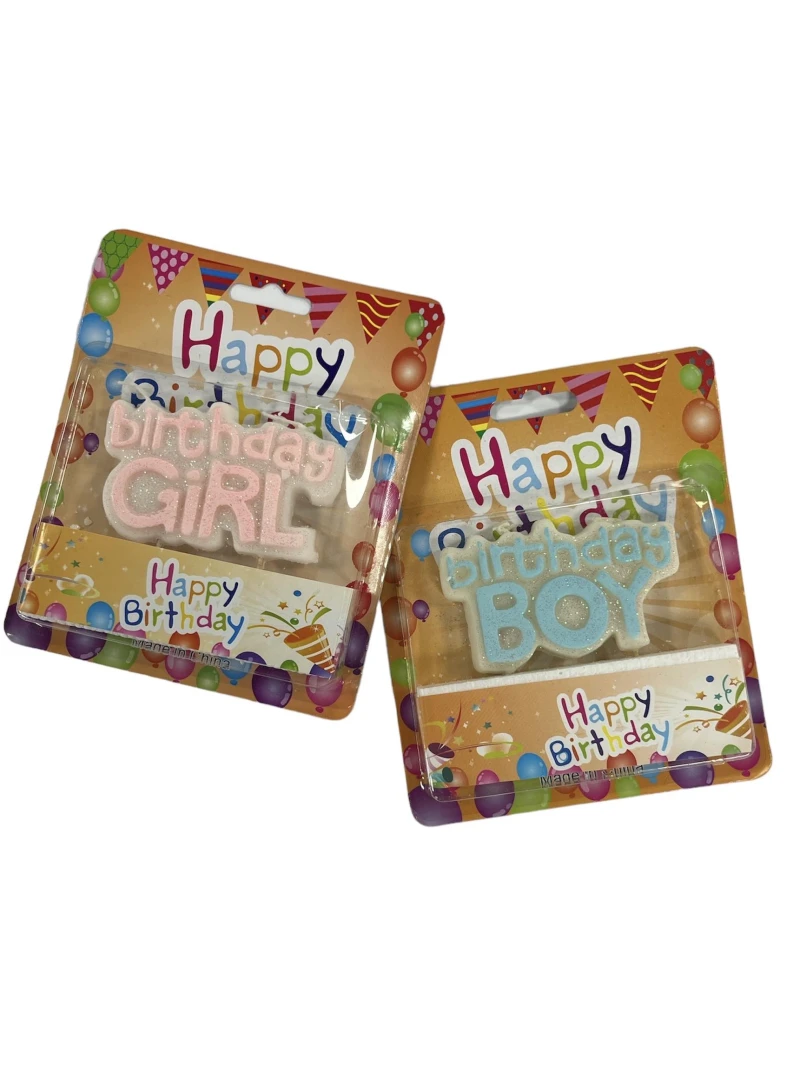 Narodeninová sviečka na tortu - BIRTHDAY GIRL/BOY