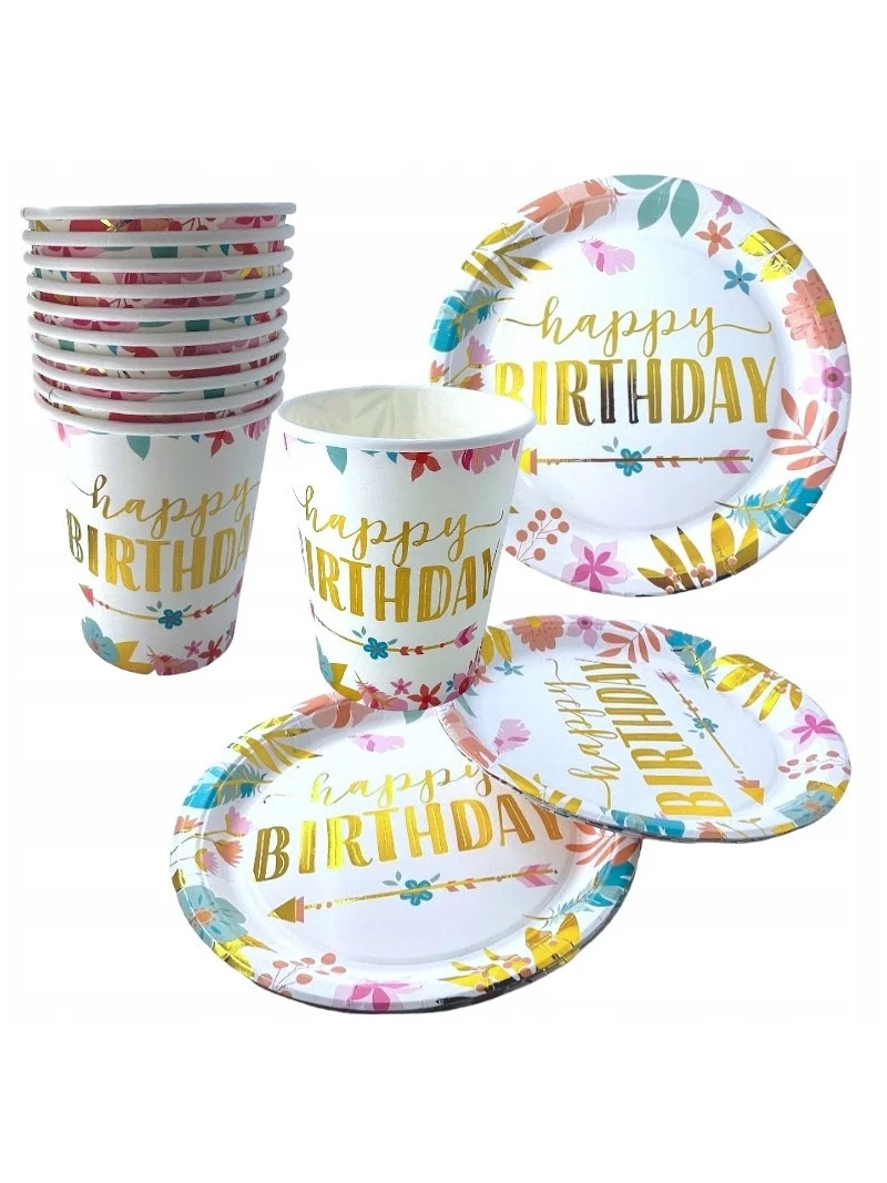 Sada papierových pohárikov a tanierov 20ks