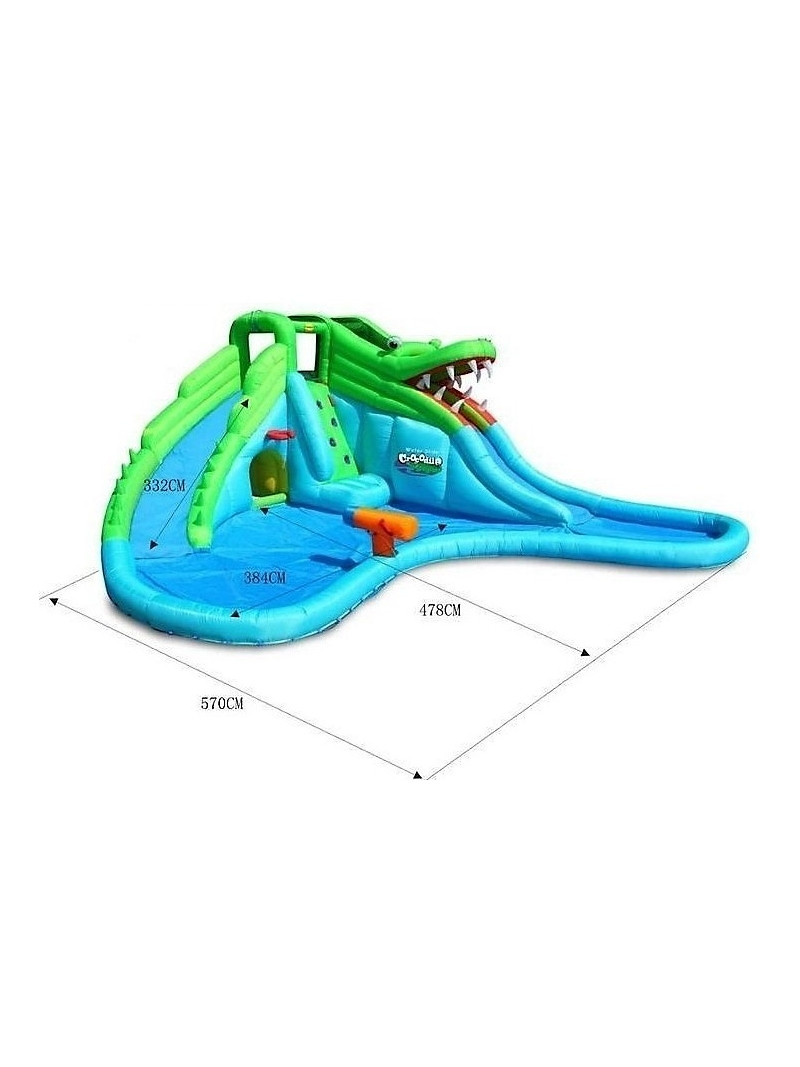 Nafukovací Veľký aquapark krokodýl / HAPPY HOP prenájom