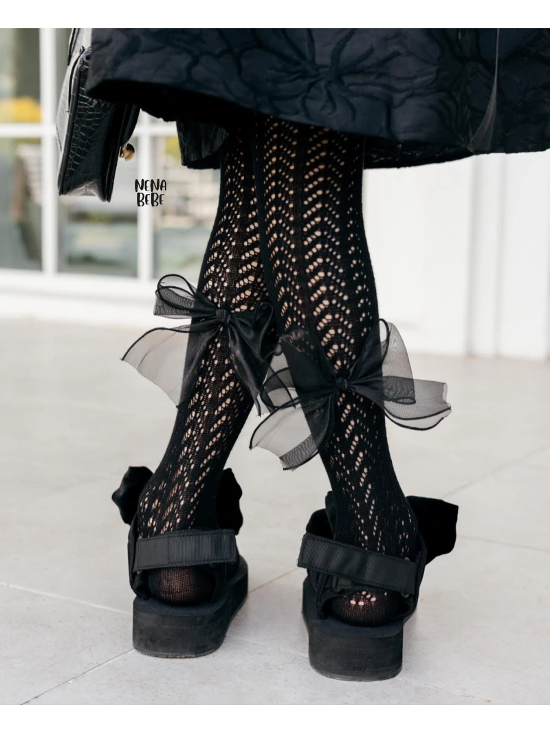 Nena Bebe dievčenské pančušky s mašľou viac farieb