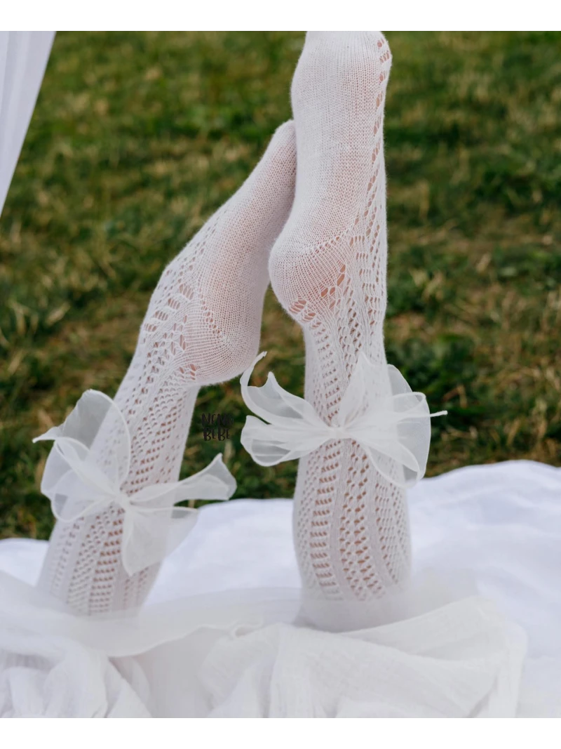 Nena Bebe dievčenské pančušky s mašľou viac farieb