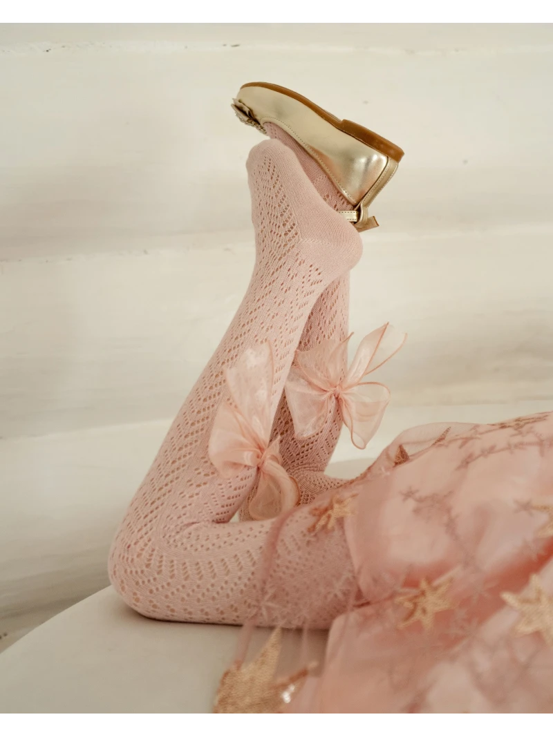 Nena Bebe dievčenské pančušky s mašľou viac farieb