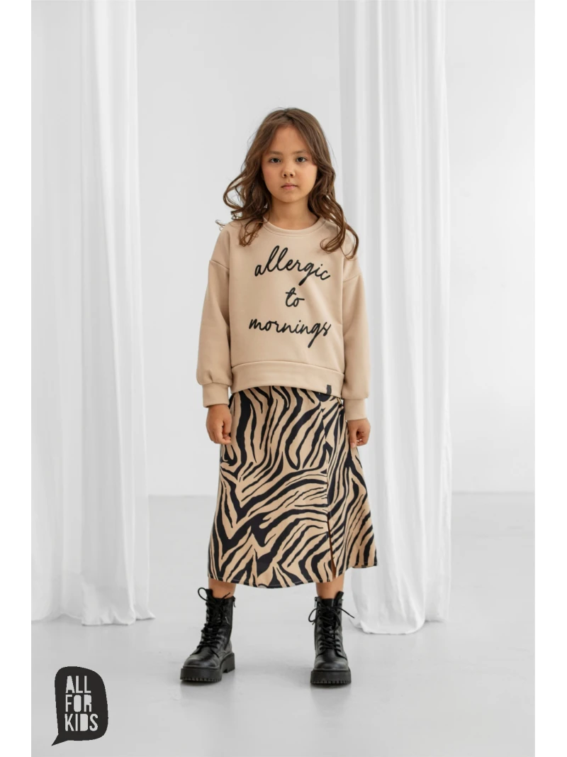 Dievčenský mikina LEO BEIGE