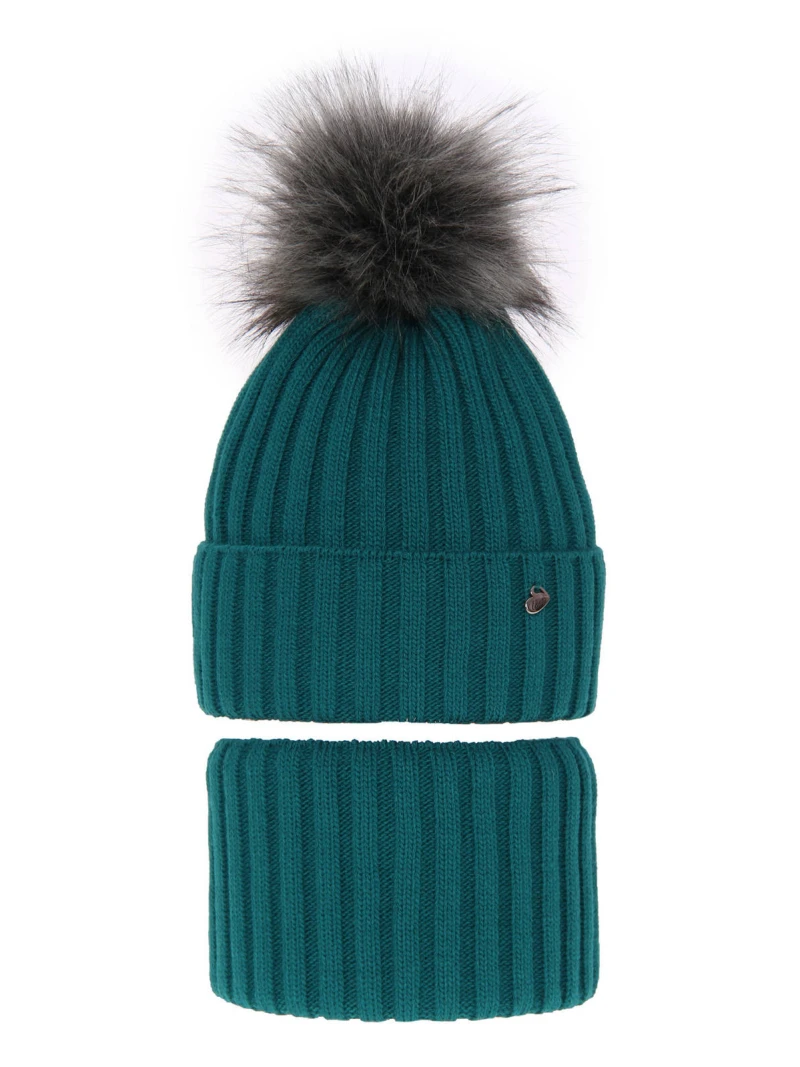 Dievčenský zimný set čiapka zateplená a nákrčník viac farieb