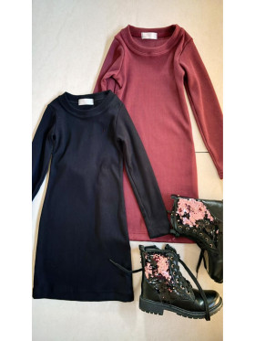 Basic rebrované šaty 2 farby