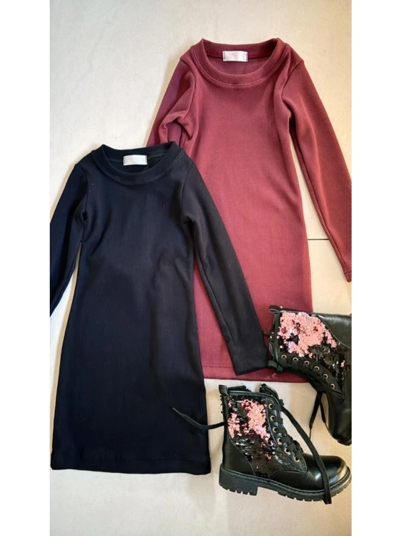 Basic rebrované šaty 2 farby