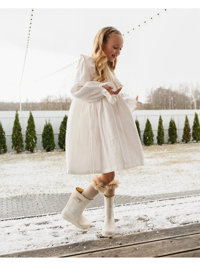 Podkolienky s ozdobným tylom viac farieb