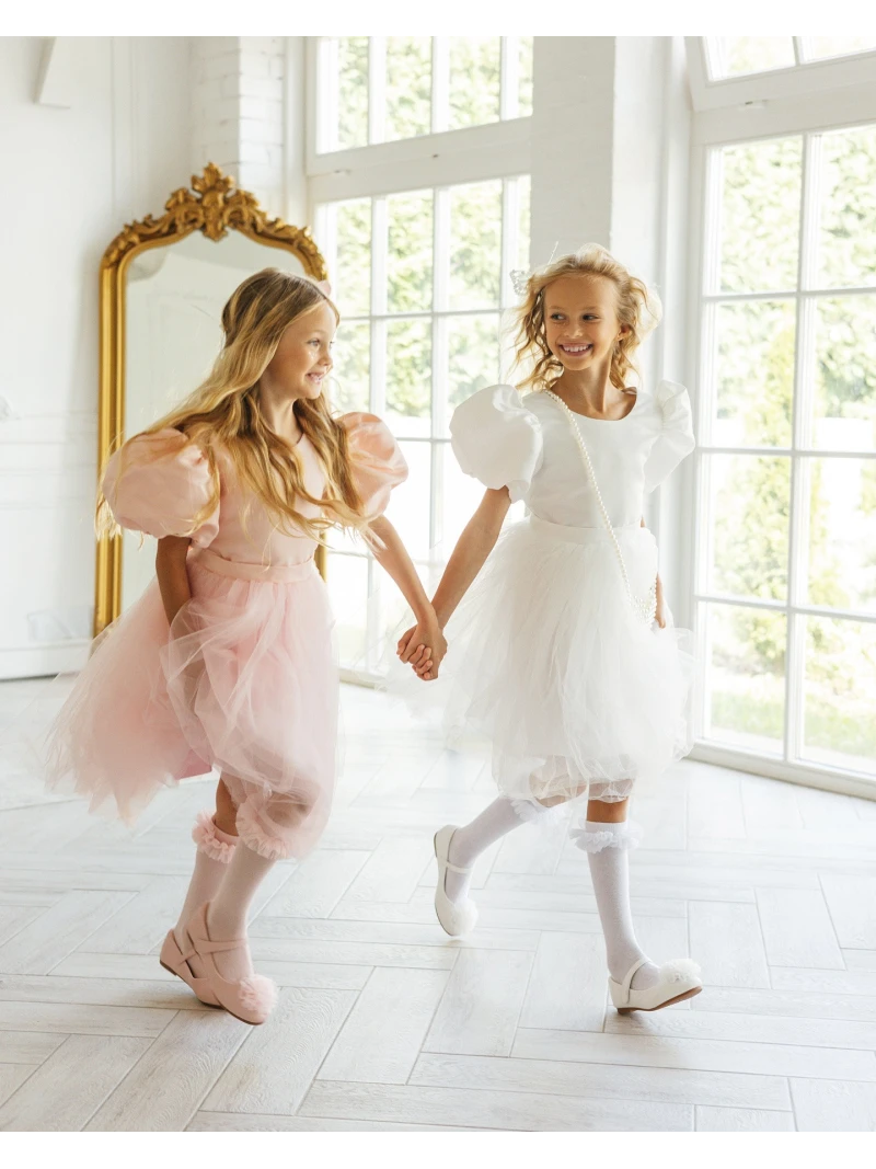 Podkolienky s ozdobným tylom viac farieb