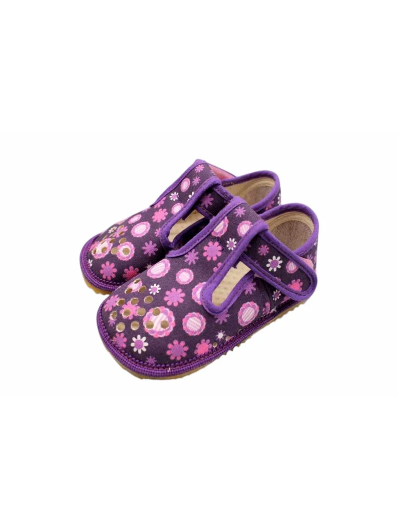 Dievčenské papuče Beda Violet Flower