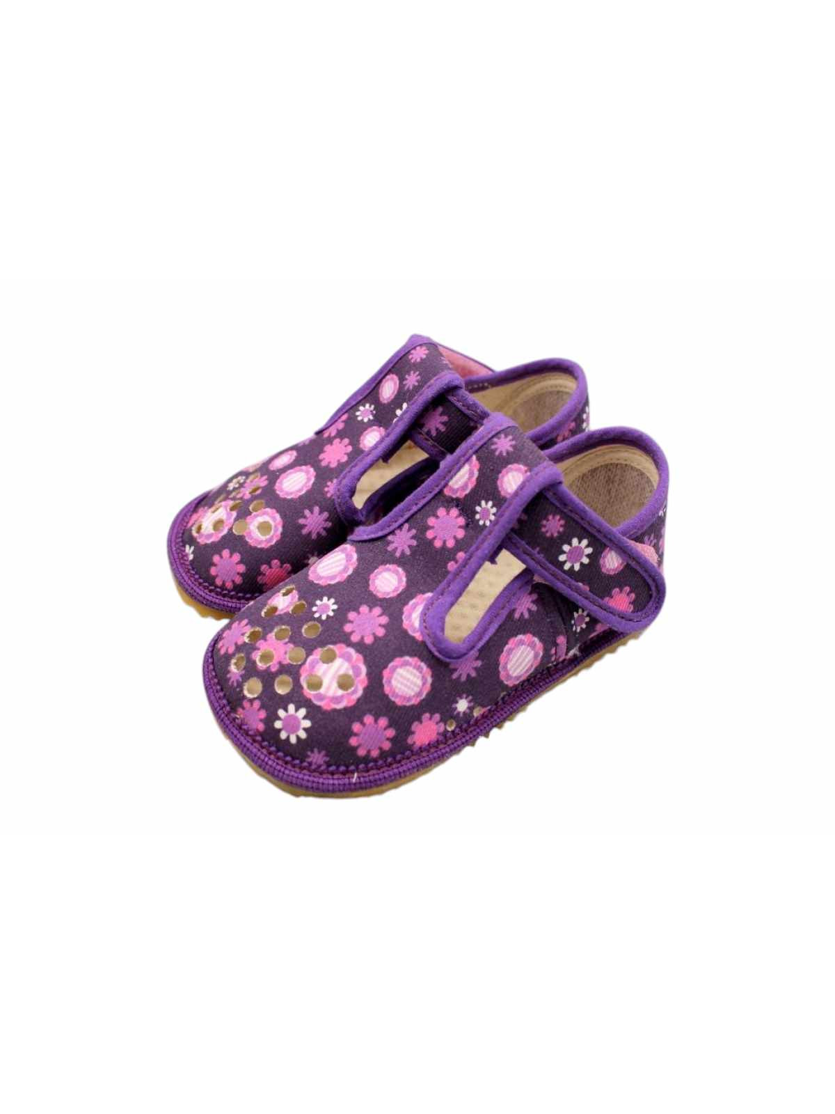 Dievčenské papuče Beda Violet Flower