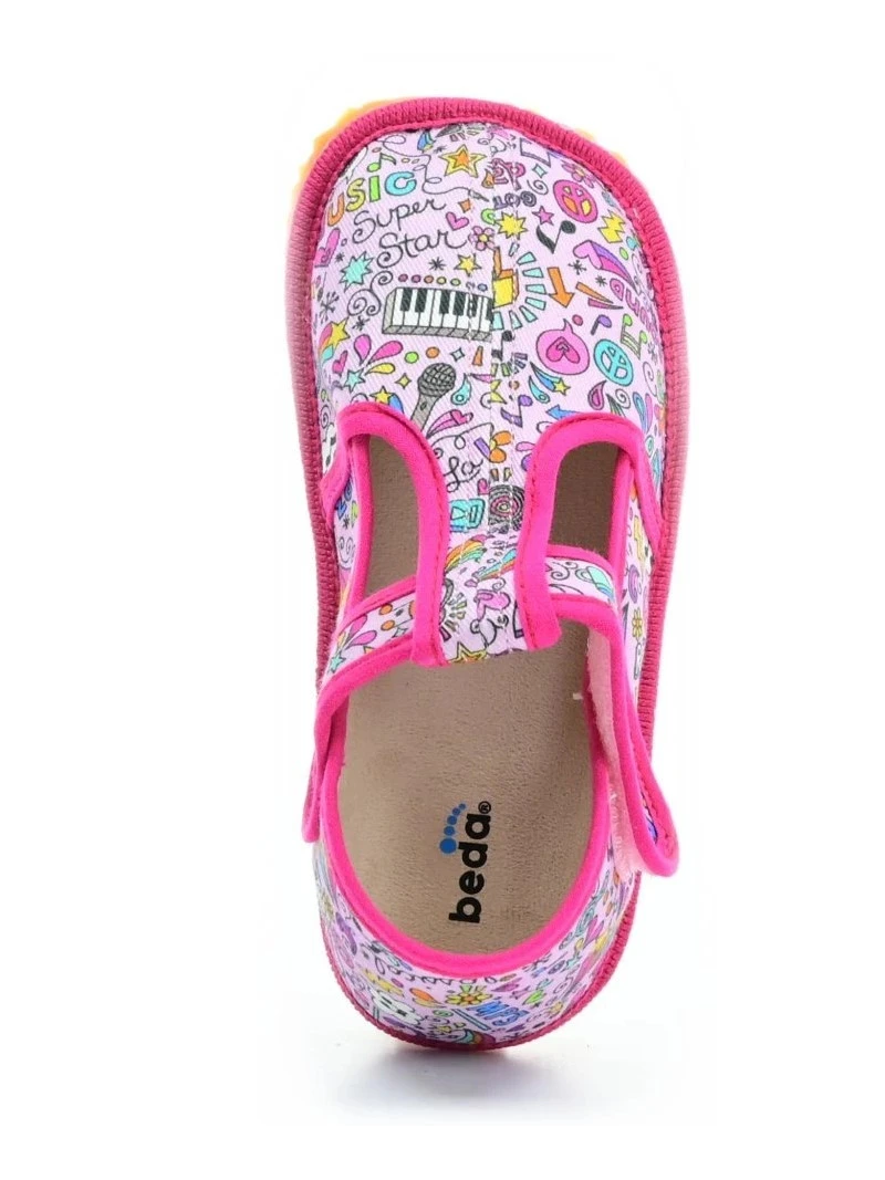 Dievčenské papuče Music uzavreté