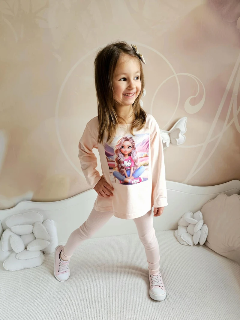 Dievčenské rebrované legíny