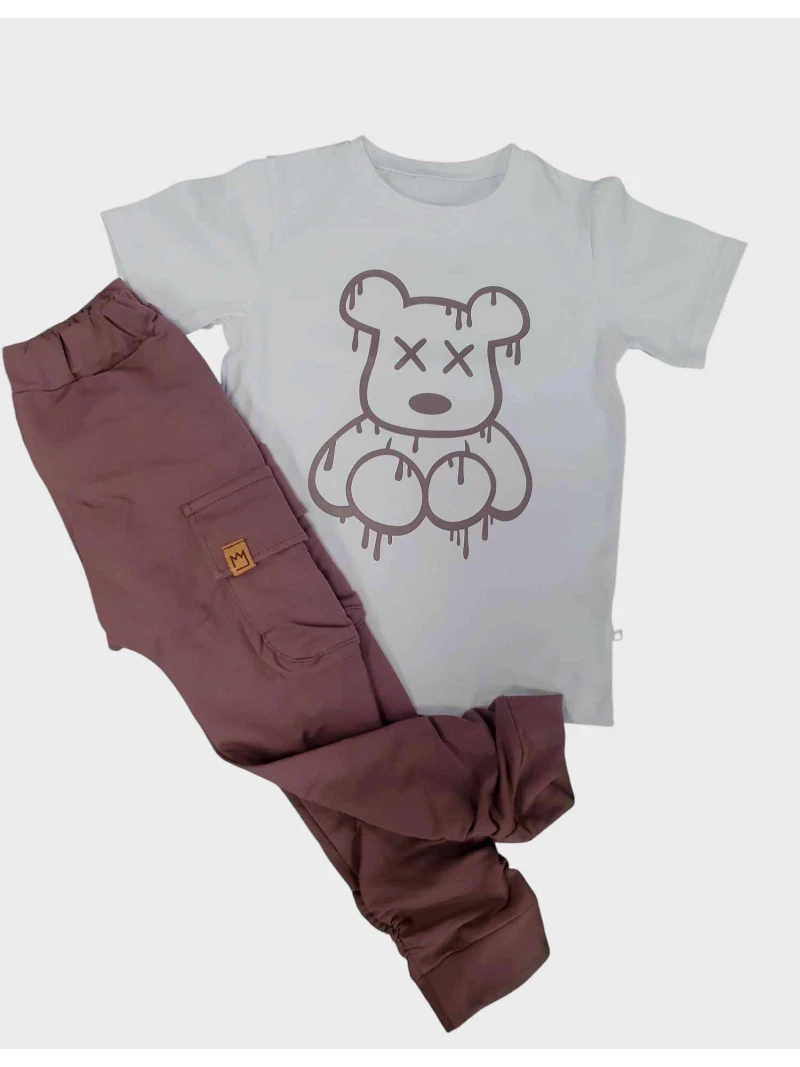 Chlapčenské kapsáčové tepláky- bledohnedé