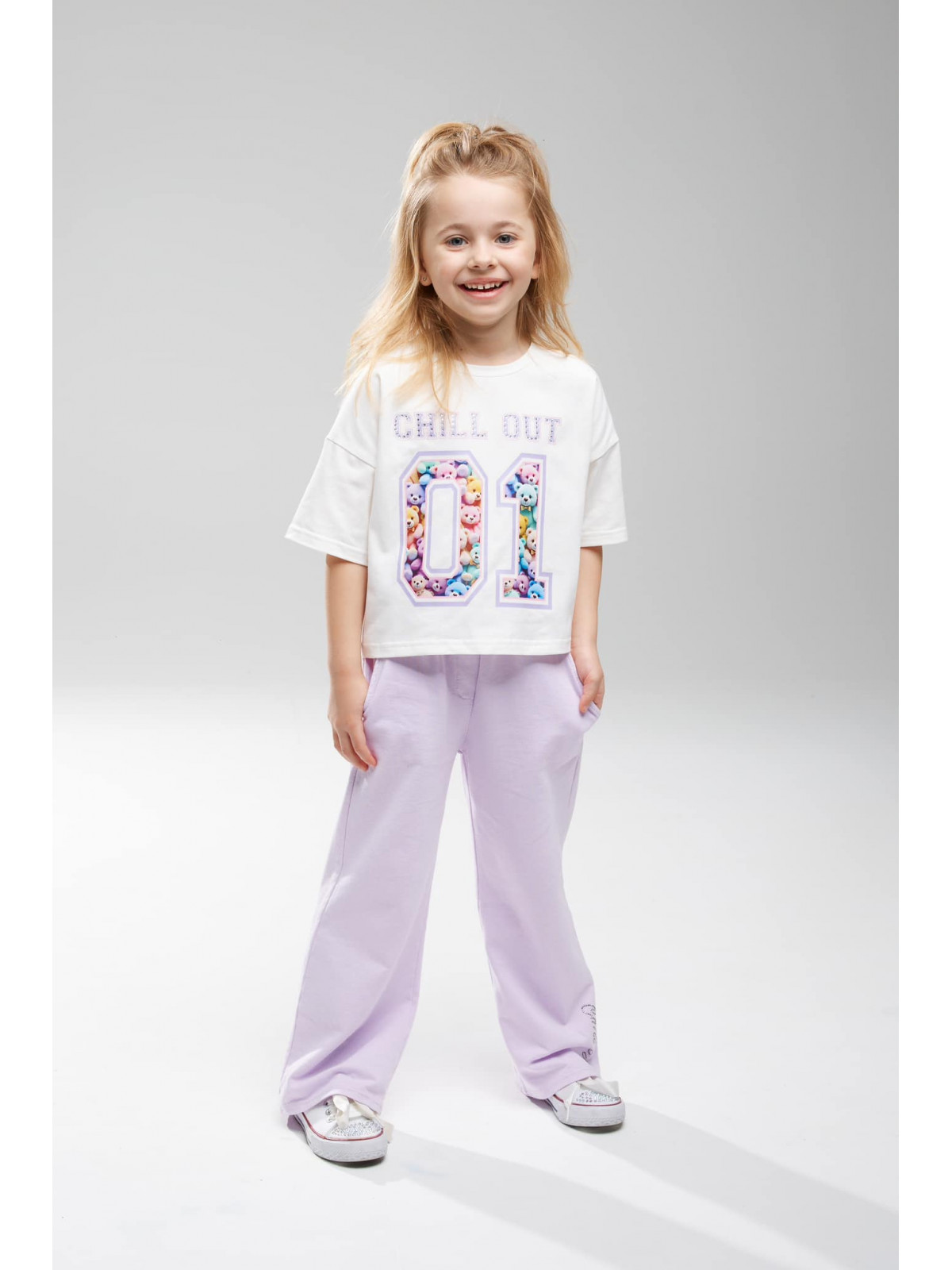 Dievčenské tepláky širokého strihu