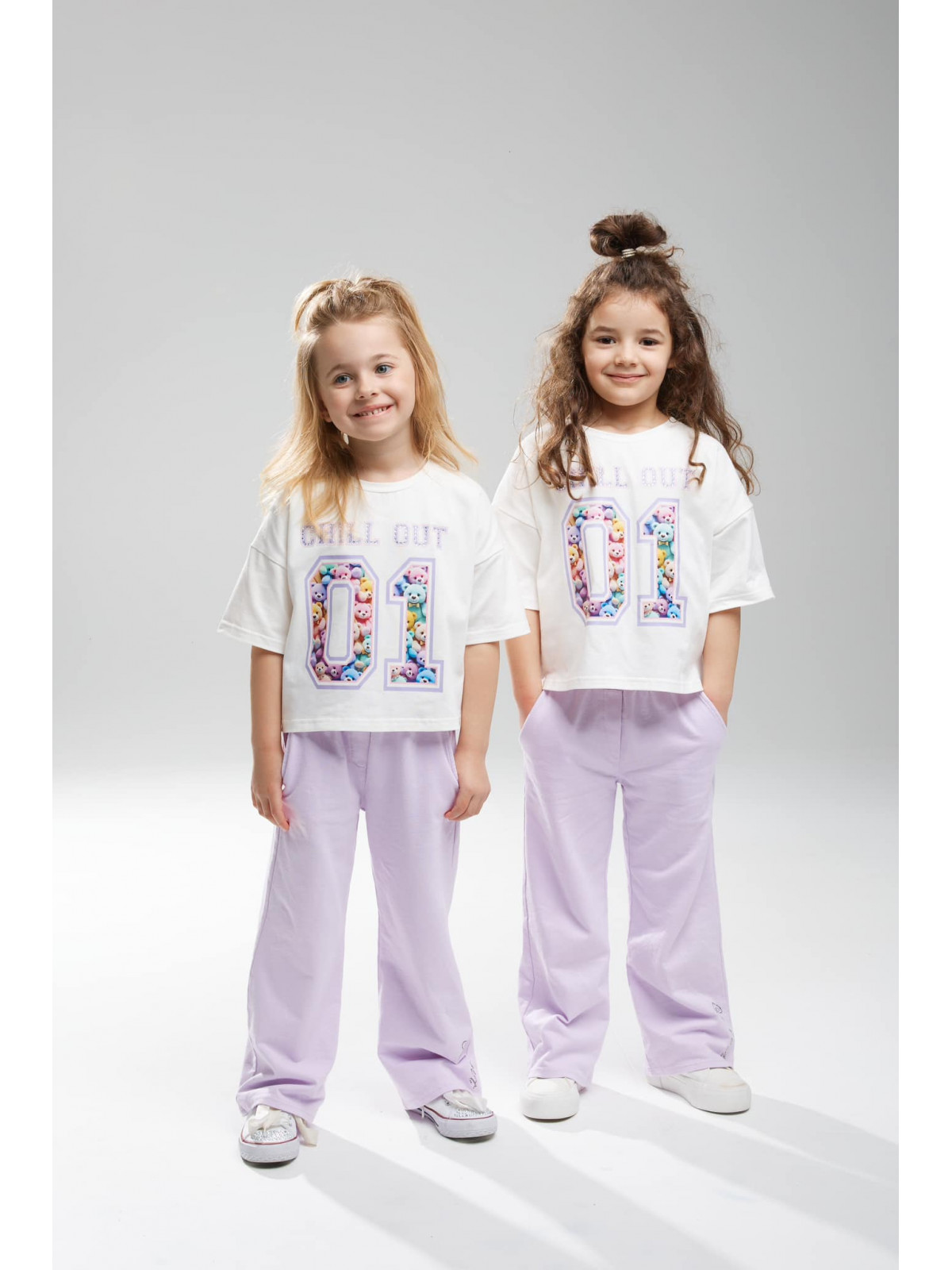 Dievčenské tepláky širokého strihu