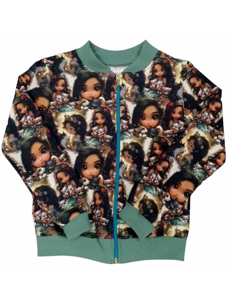 Dievčenská mikina na zips