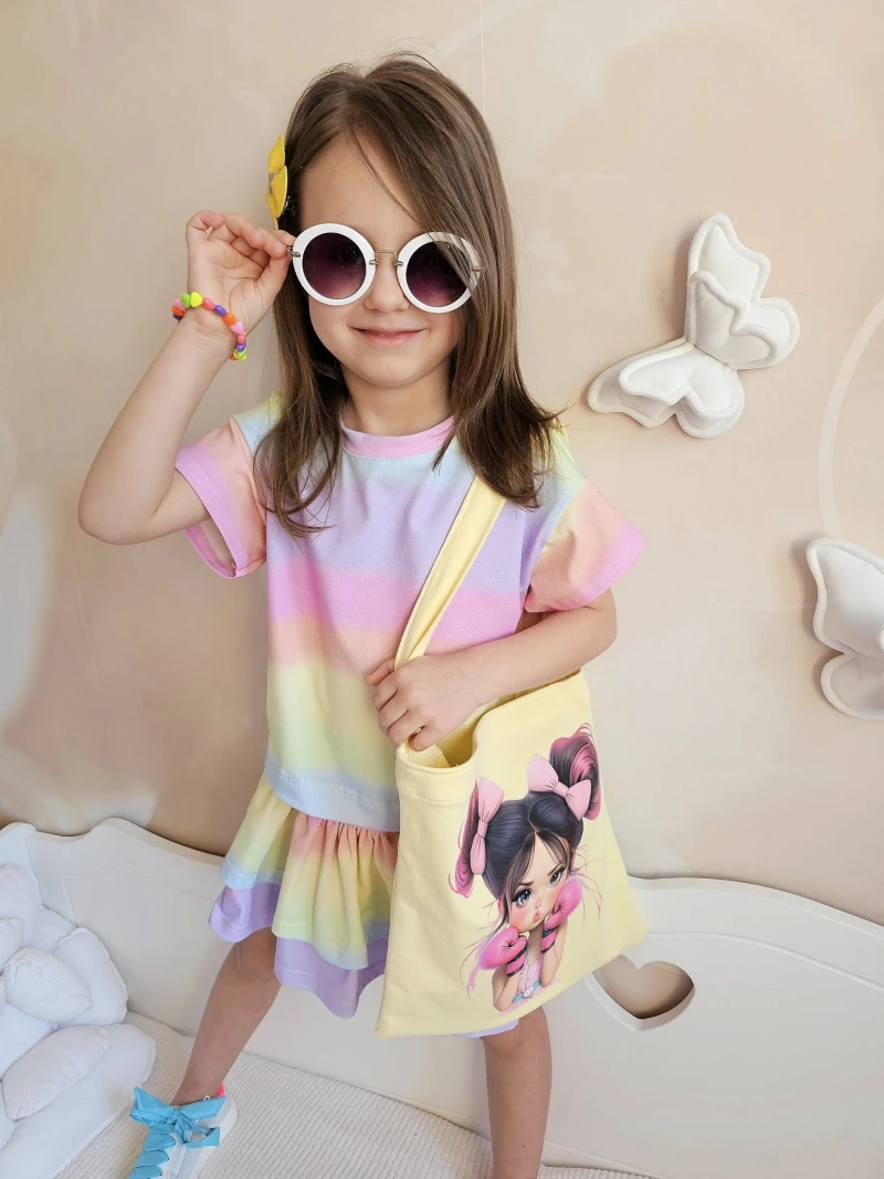 Dievčenské sukňokraťasy dúhové