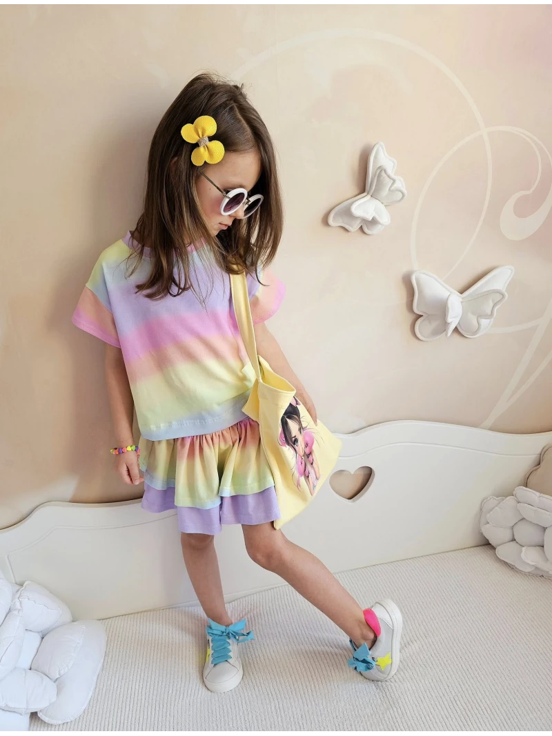 Dievčenské sukňokraťasy dúhové