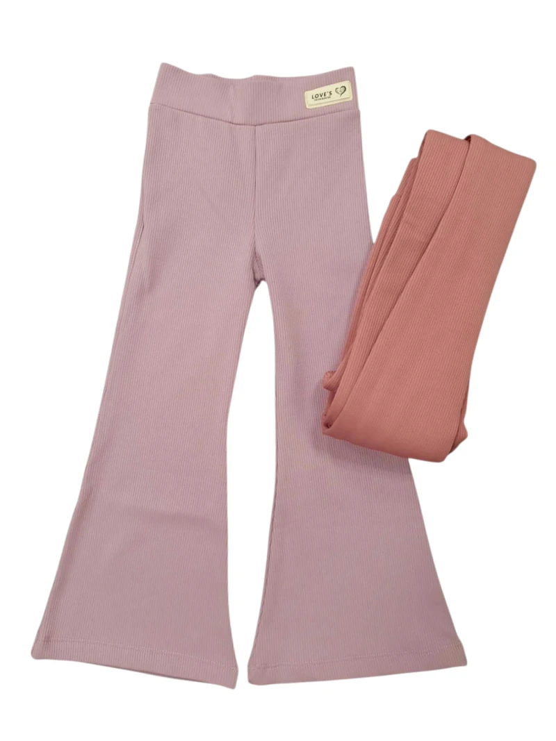 Dievčenské zateplené široké legíny Fialové