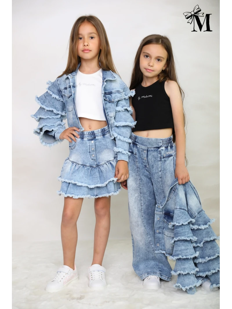 Dievčensky CROP TOP  MALAMI- biele