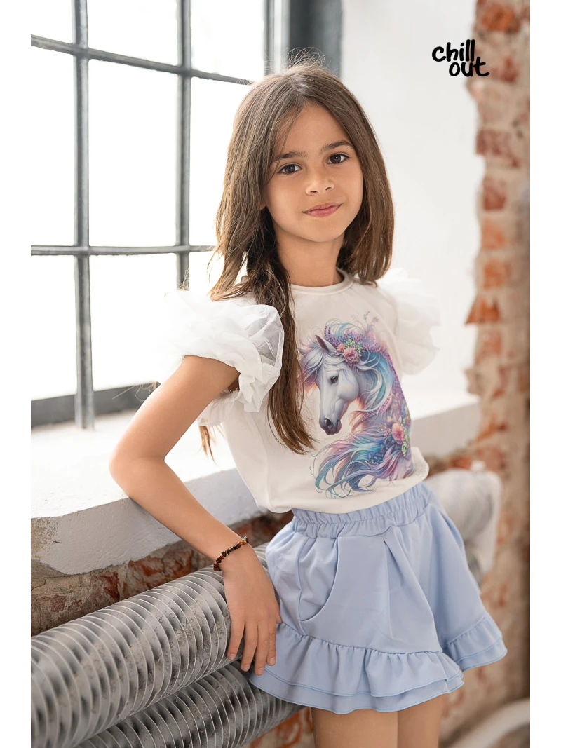 Dievčenské volánové kraťasy