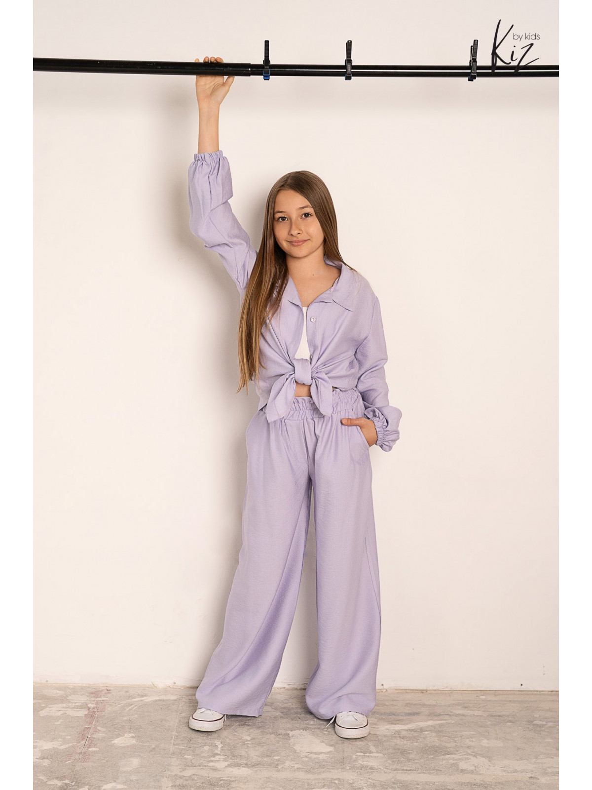 Dievčenské ľahké letné nohavice