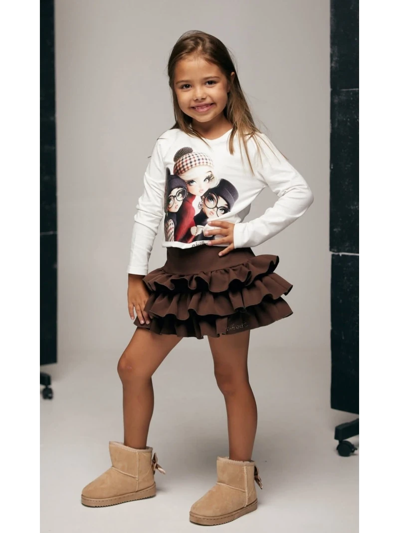 Dievčenské volánové sukňo-kraťasy